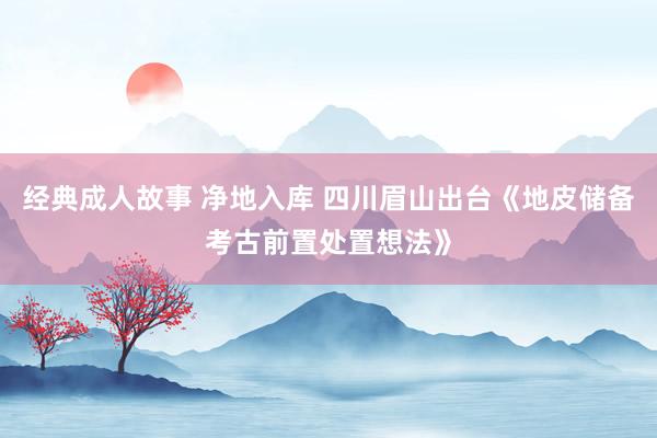 经典成人故事 净地入库 四川眉山出台《地皮储备考古前置处置想法》