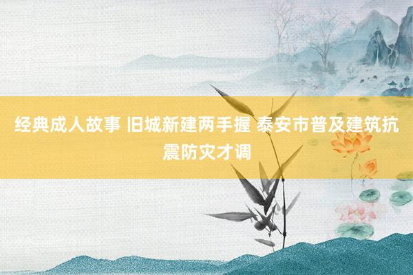 经典成人故事 旧城新建两手握 泰安市普及建筑抗震防灾才调